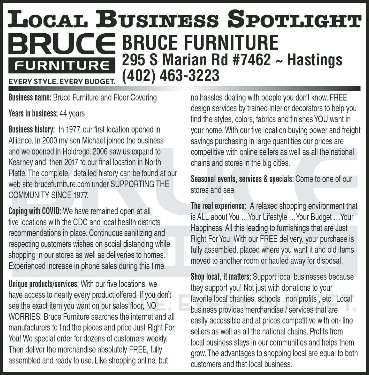 Bruce Furniture